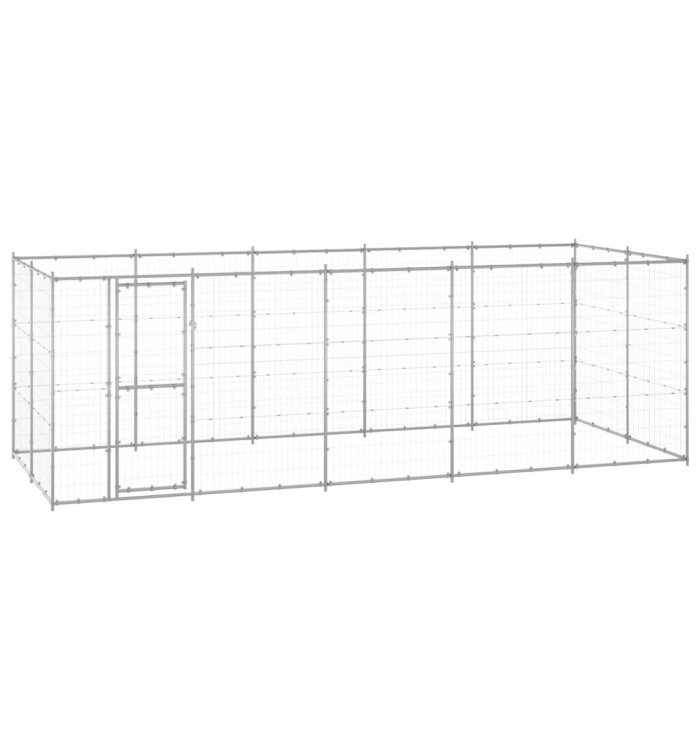 Chenil extérieur Acier galvanisé 12,1 m² | Mobilier & Déco