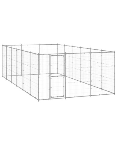 Chenil extérieur Acier galvanisé 21,78 m² | Mobilier & Déco