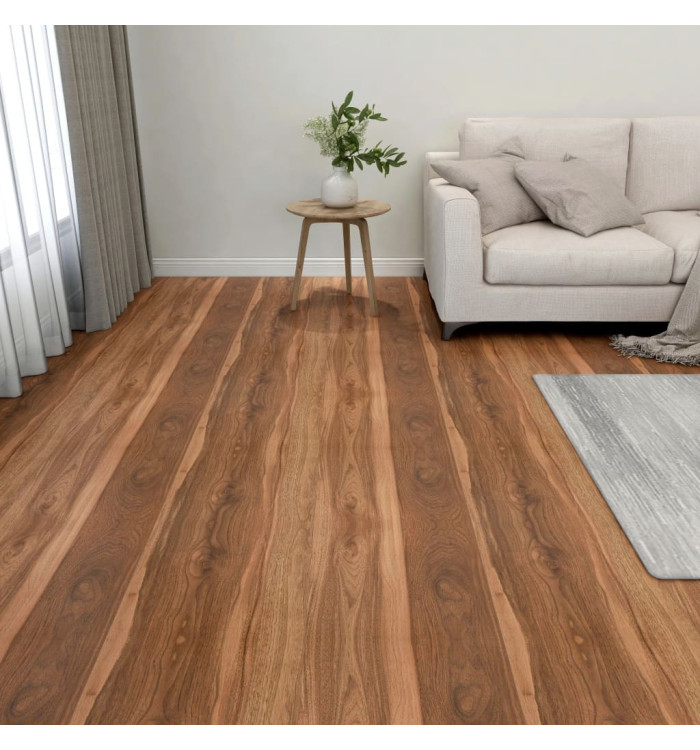 Dalles de plancher autoadhésives 20 pcs PVC 1,86 m² marron | Mobilier & Déco