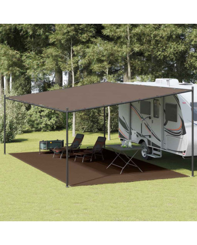 Tapis de tente 400x600 cm Marron | Mobilier & Déco