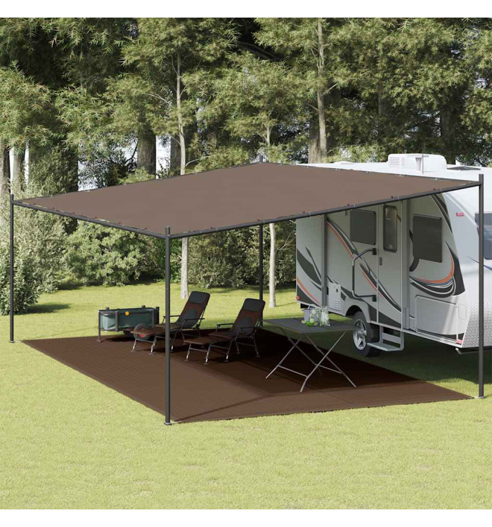 Tapis de tente 400x600 cm Marron | Mobilier & Déco