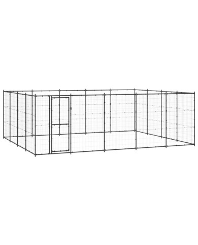 Chenil d'extérieur pour chiens Acier 24,2 m² | Mobilier & Déco