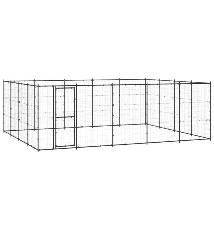 Chenil d'extérieur pour chiens Acier 24,2 m² | Mobilier & Déco
