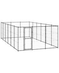 Chenil d'extérieur pour chiens Acier 21,78 m² | Mobilier & Déco