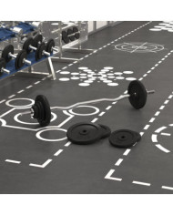 Barre d'haltères avec plaques 60 kg fonte et acier chromé | Mobilier & Déco
