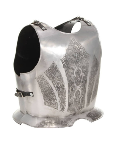 Cuirasse d'armure corporelle chevalier médiéval Argenté Acier | Mobilier & Déco