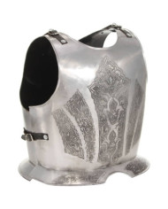 Cuirasse d'armure corporelle chevalier médiéval Argenté Acier | Mobilier & Déco