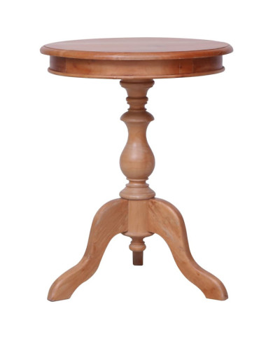Table d'appoint Naturel 50 x 50 x 65 cm Bois d'acajou massif | Mobilier & Déco