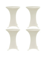 Housses élastiques de table Ø 70 cm Crème 4 pcs | Mobilier & Déco
