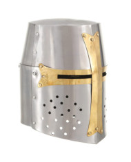 Casque de chevalier croisé antique pour GN Argenté Acier | Mobilier & Déco
