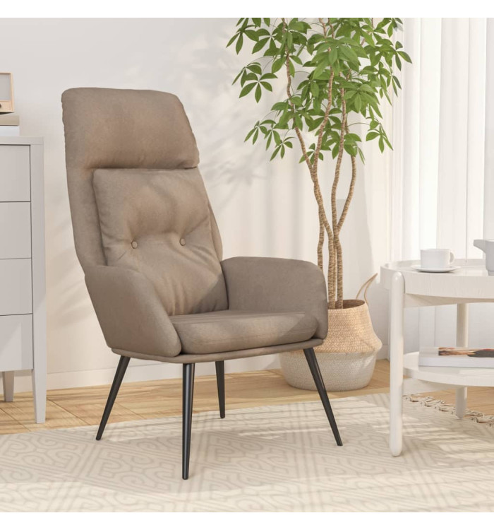 Chaise de relaxation Taupe Similicuir daim | Mobilier & Déco