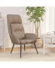 Chaise de relaxation Taupe Similicuir daim | Mobilier & Déco