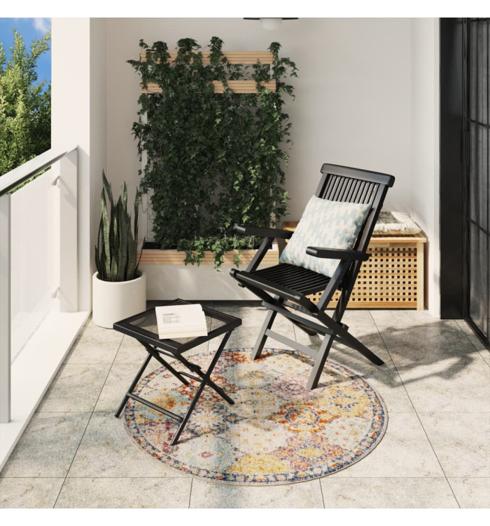 Tapis ARBIZU intérieur extérieur design vintage Ø 120 cm | Mobilier & Déco