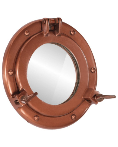 Miroir en forme de porthole mural Ø23 cm aluminium et verre | Mobilier & Déco