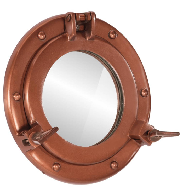 Miroir en forme de porthole mural Ø23 cm aluminium et verre | Mobilier & Déco