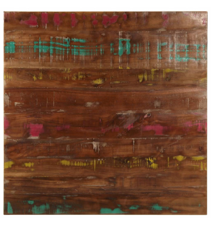 Dessus de table 80x80x3,8 cm carré bois massif de récupération | Mobilier & Déco