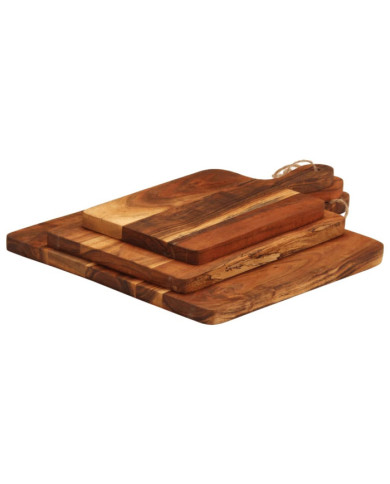 Planche à découper 3 pcs cm bois d'acacia massif | Mobilier & Déco