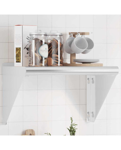 Étagère murale 50x30x31 cm argenté acier inoxydable | Mobilier & Déco