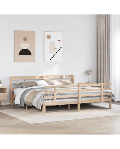 Cadre de lit avec tête de lit sans matelas 180x200 cm | Mobilier & Déco