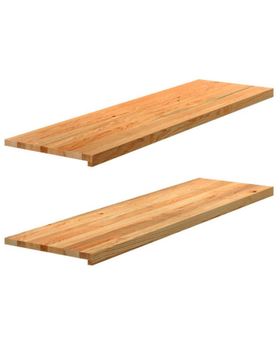 Appuis de fenêtre 2 pcs marron clair bois de chêne massif | Mobilier & Déco