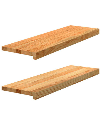 Appuis de fenêtre 2 pcs marron clair bois de chêne massif | Mobilier & Déco