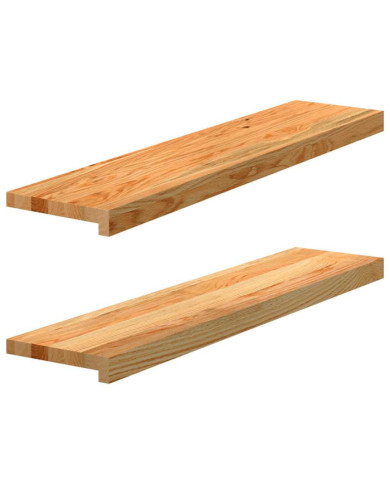 Appuis de fenêtre 2 pcs marron clair bois de chêne massif | Mobilier & Déco