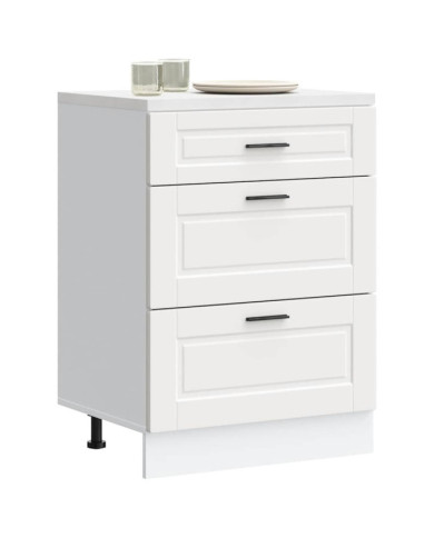 Armoire de cuisine Porto blanc bois d'ingénierie | Mobilier & Déco