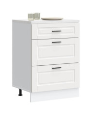 Armoire de cuisine Porto blanc bois d'ingénierie | Mobilier & Déco