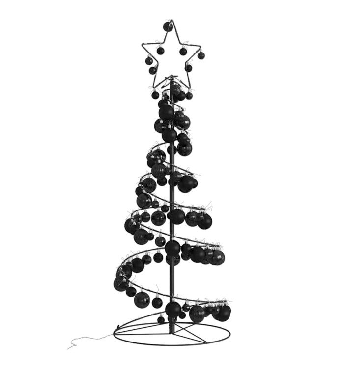 Sapin de Noël à LED avec boules 80 LED blanc chaud 120 cm | Mobilier & Déco