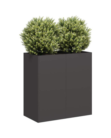 Jardinière noir 80x40x80 cm acier laminé à froid | Mobilier & Déco