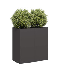 Jardinière noir 80x40x80 cm acier laminé à froid | Mobilier & Déco