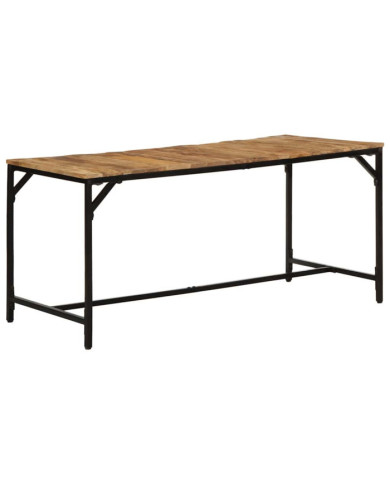Table à manger 160x80x75 cm bois de manguier massif brut | Mobilier & Déco