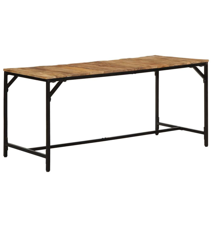 Table à manger 160x80x75 cm bois de manguier massif brut | Mobilier & Déco