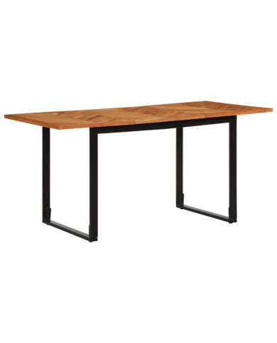 Table à manger 160x80x75 cm bois massif d'acacia | Mobilier & Déco