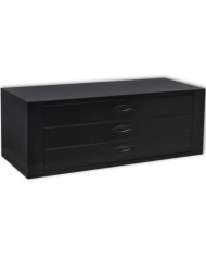 Coffre à outils métallique 3 tiroirs Noir | Mobilier & Déco