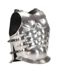 Cuirasse d'armure corporelle de soldat romain GN Argenté Acier | Mobilier & Déco