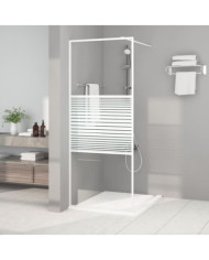 Paroi de douche Blanc 80x195 cm Verre ESG transparent | Mobilier & Déco