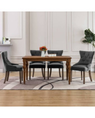 Chaises à manger lot de 4 gris tissu | Mobilier & Déco