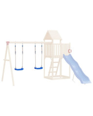 Sièges de balançoire avec cordes 2 pcs bleu 37x15 cm PE | Mobilier & Déco