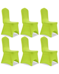 Housse de chaise extensible 6 pcs vert | Mobilier & Déco