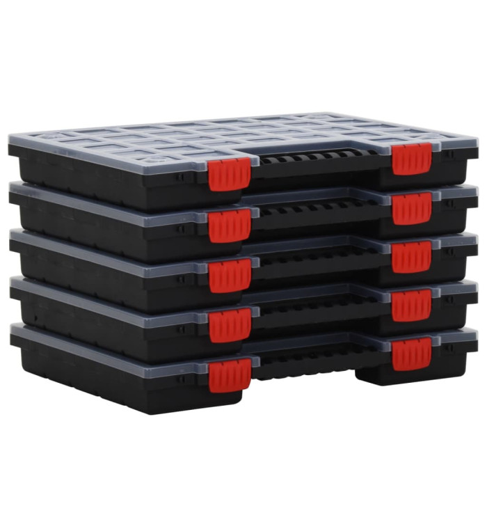 Boîtes d'assortiment 5 pcs 40x30x5 cm Polypropylène | Mobilier & Déco