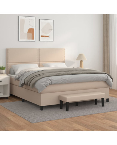 Sommier à lattes de lit avec matelas Cappuccino 160x200 cm | Mobilier & Déco