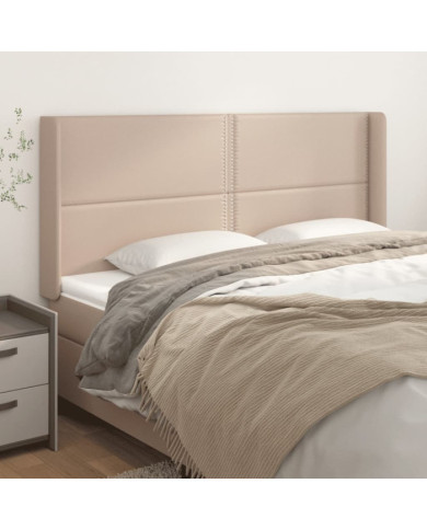 Tête de lit avec oreilles Cappuccino 163x16x118/128 cm | Mobilier & Déco