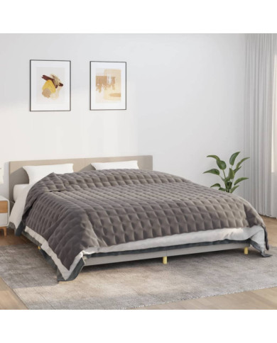 Couverture lestée Gris 235x290 cm 15 kg Tissu | Mobilier & Déco