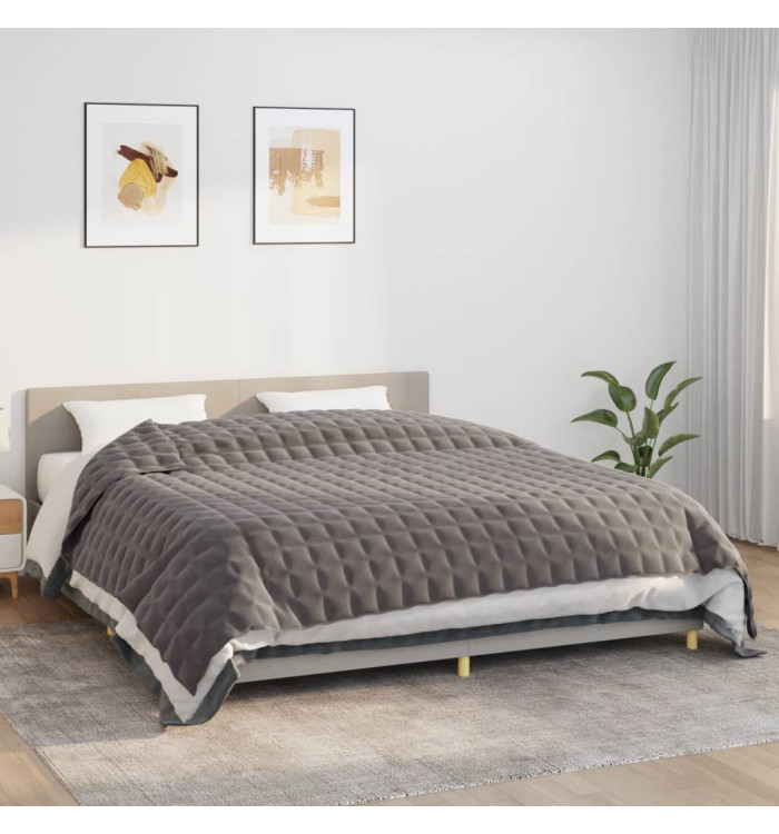 Couverture lestée Gris 235x290 cm 15 kg Tissu | Mobilier & Déco