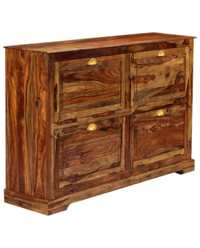 Armoire à chaussures 140 x 35 x 90 cm Bois massif de Sesham | Mobilier & Déco