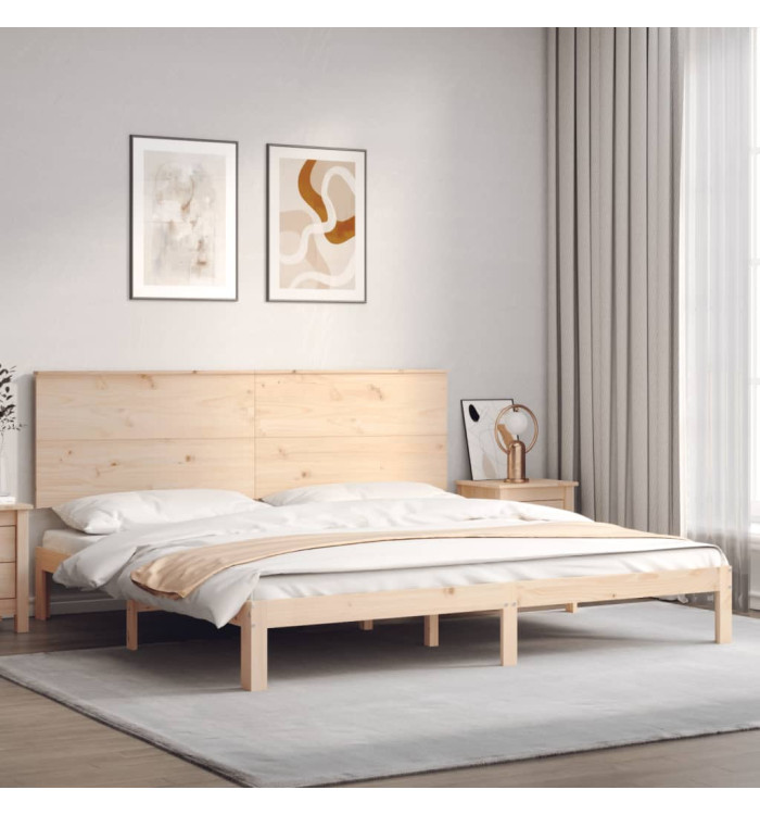 Cadre de lit sans matelas 200x200 cm bois massif de pin | Mobilier & Déco