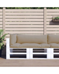 Coussins de palette lot de 3 taupe tissu | Mobilier & Déco