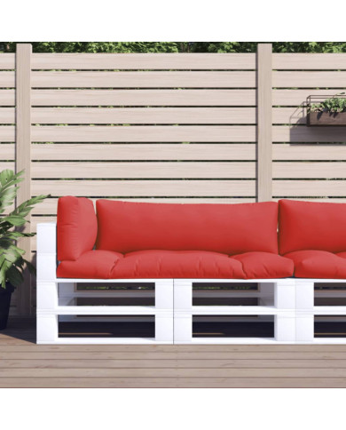 Coussins de palette lot de 3 rouge tissu | Mobilier & Déco
