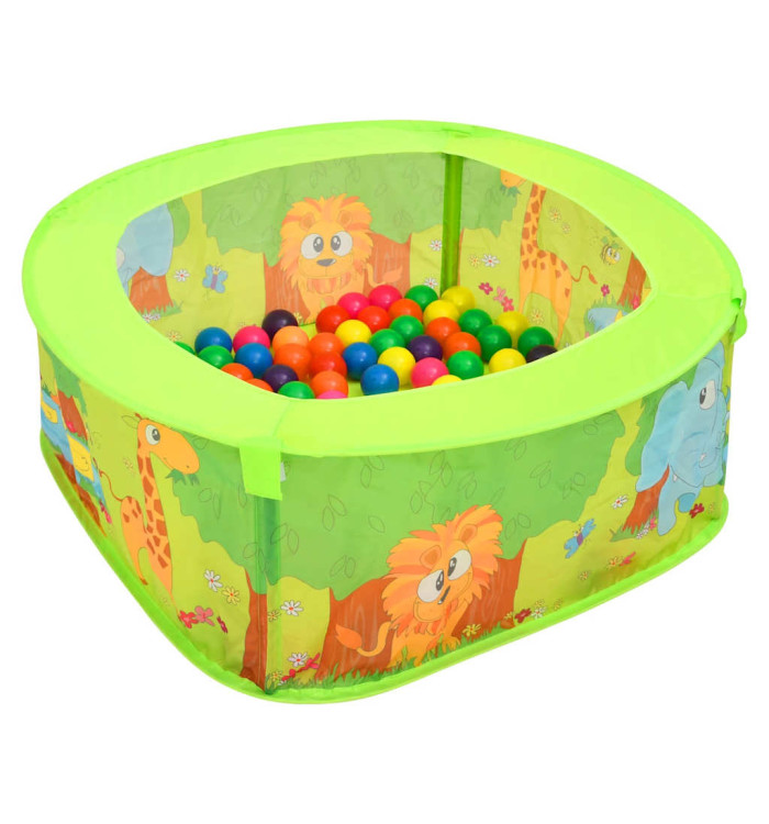 Piscine à balles avec 300 balles pour enfants 75x75x32 cm | Mobilier & Déco